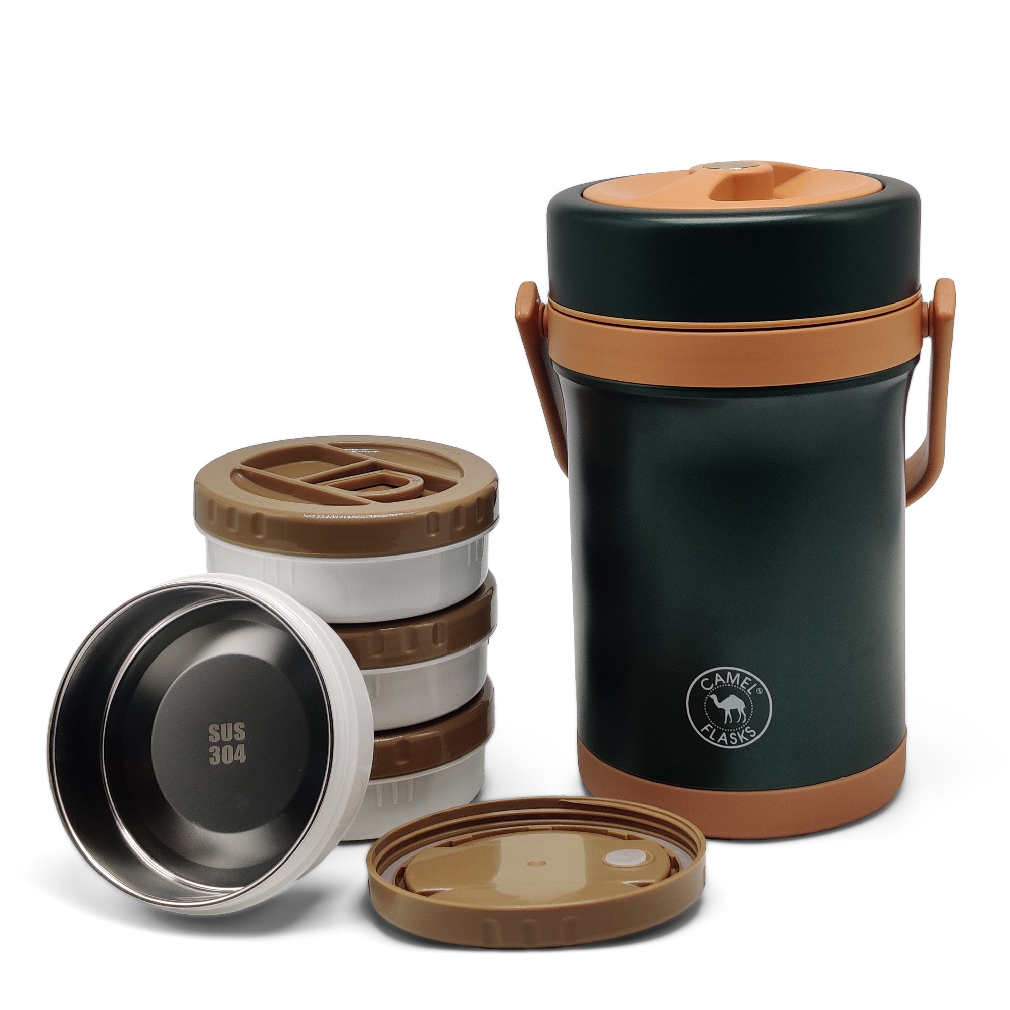 Camel Thermosteel 4 Containers Jumbo Vacuum Tiffin