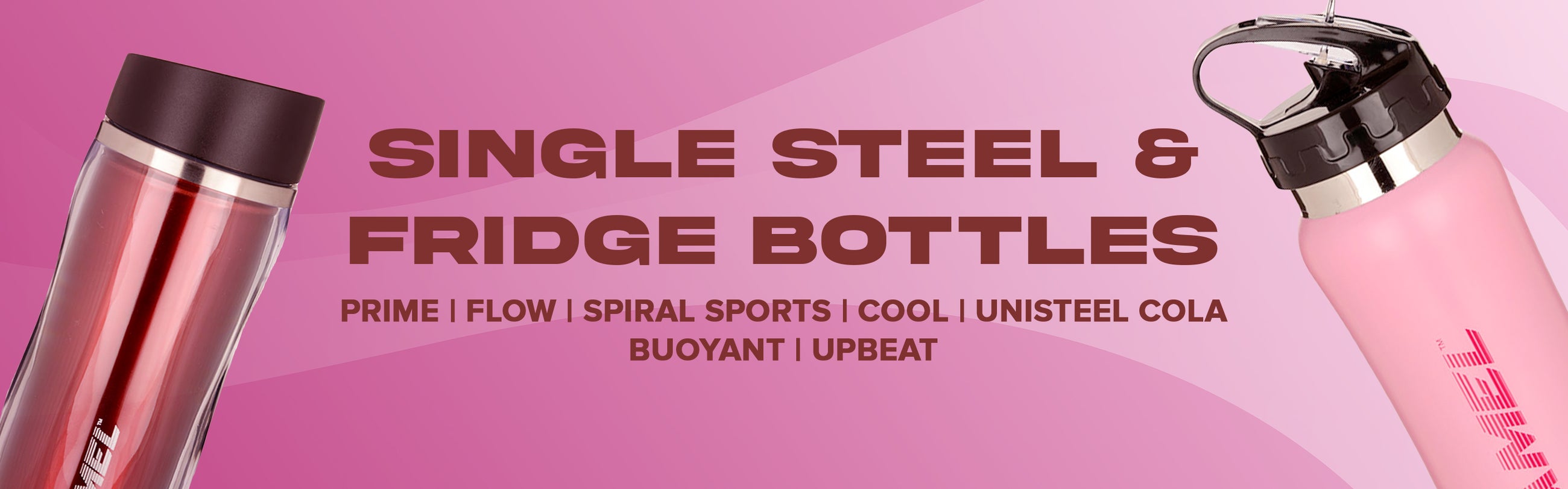 Single Steel and Fridge Bottles