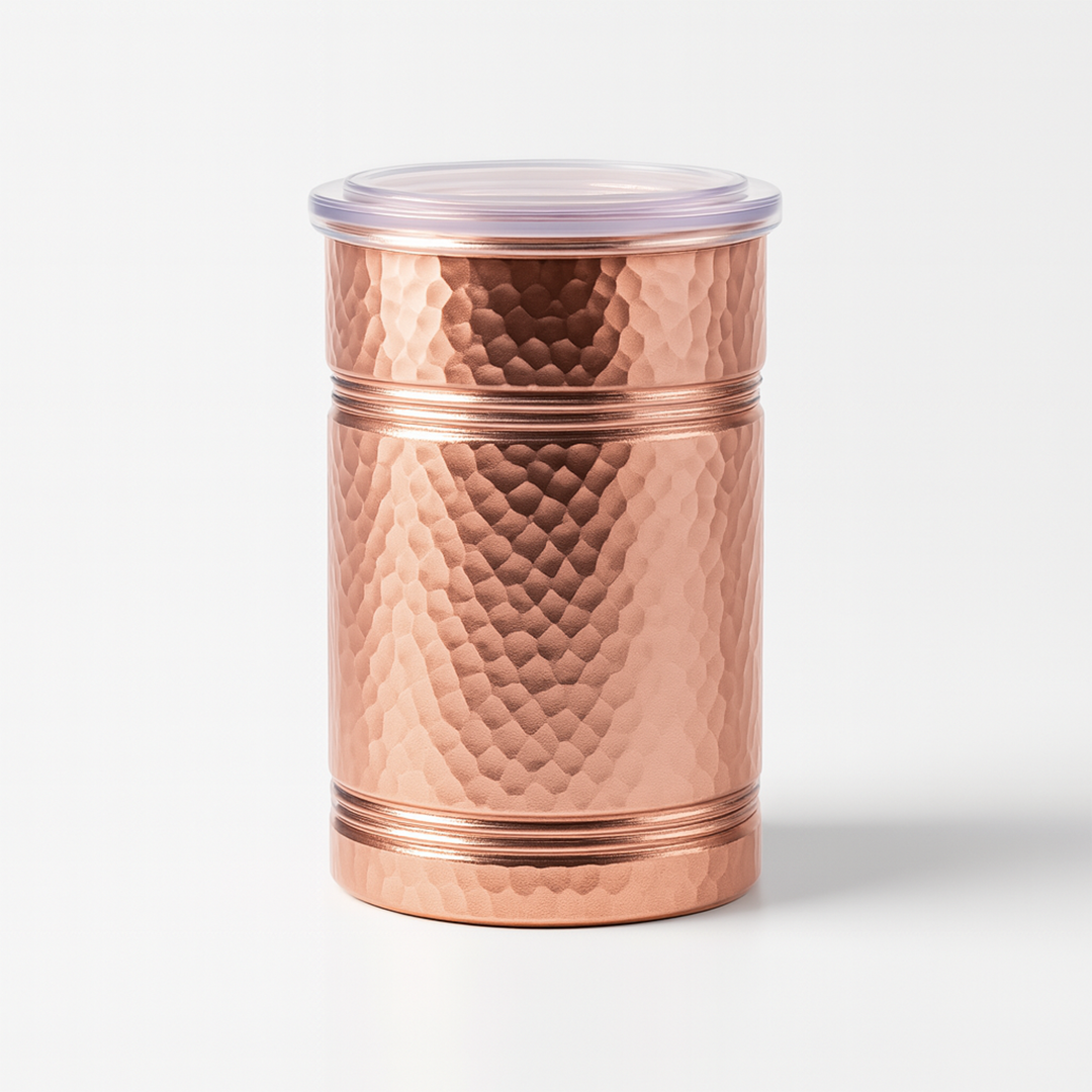 Hammered Jar with Airtight Lid x Eva