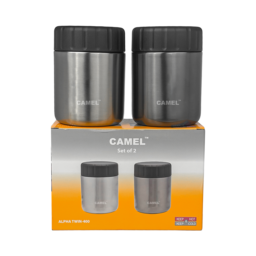 Camel Alpha Twingo Stainless Steel Vacuum Food Jar - Set of 2