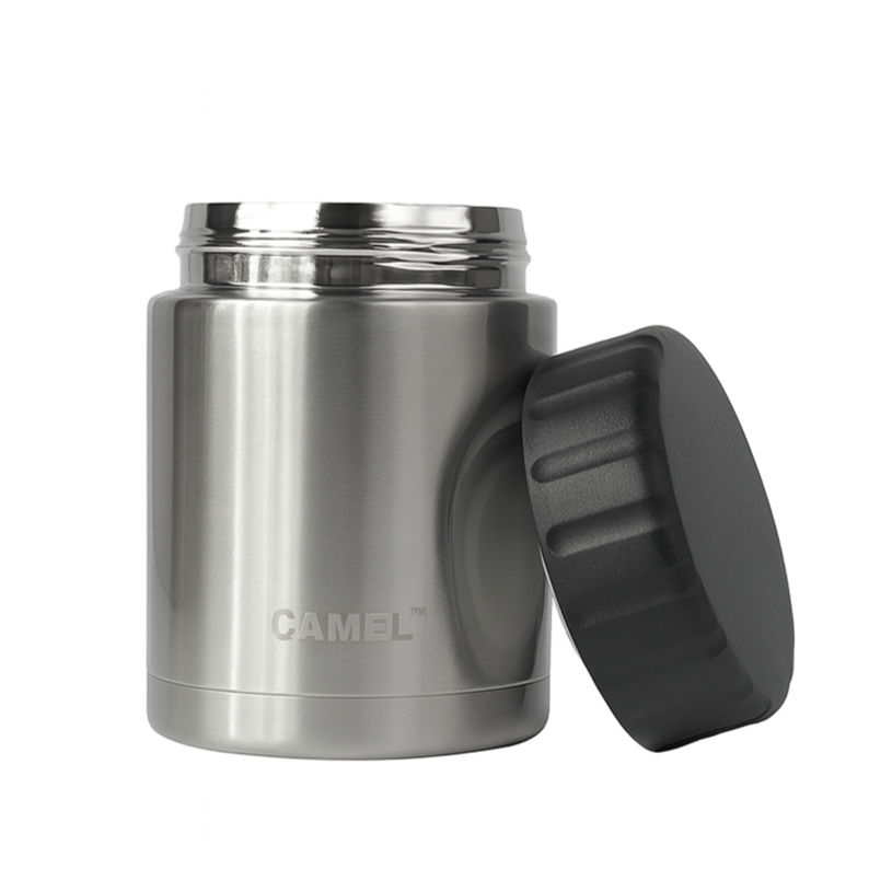 Twingo Sambar Jar - 400 ML Stainless Steel Double Wall Vacuum Insulated Food Jar - Set of 2