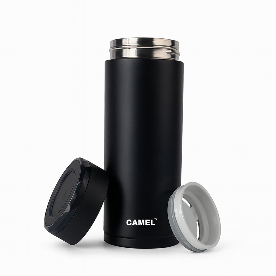Marvel Stainless Steel Vaccum Insulated Water Bottle - Black