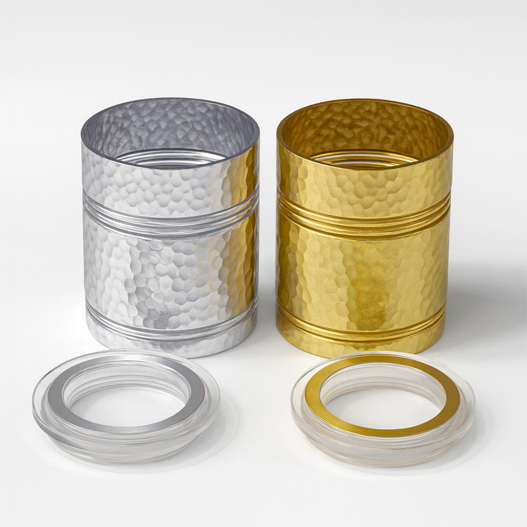 2 Pcs Hammered Jar with Airtight Lid x Eva