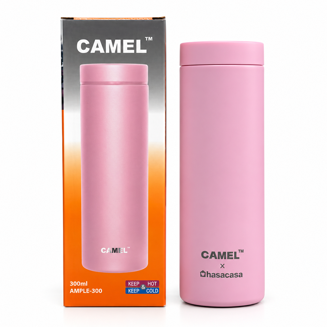 Personalised Ample Pocket Size Mini Vacuum Flask - Light Pink