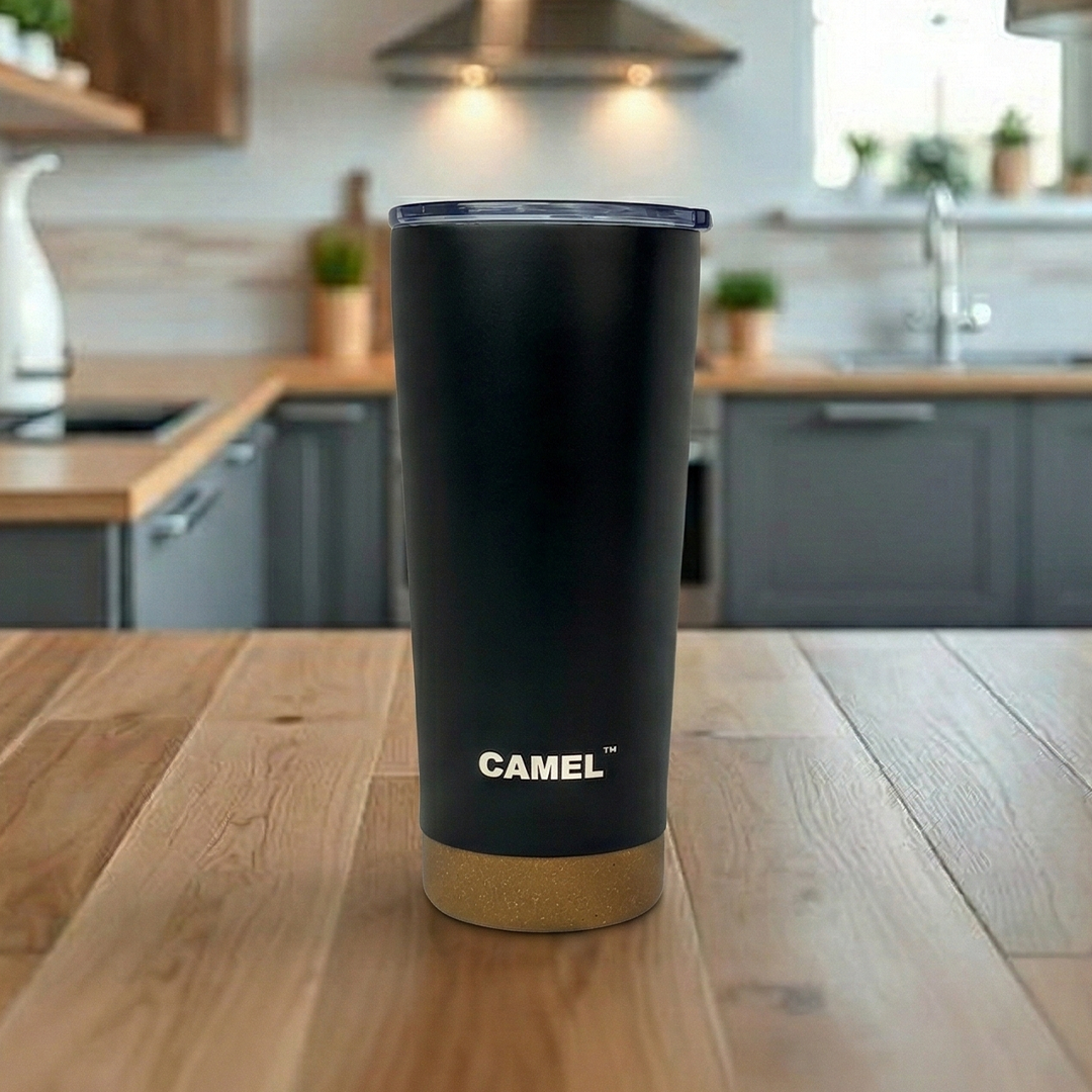 2 IN 1 TRAVEL TUMBLER - BLACK