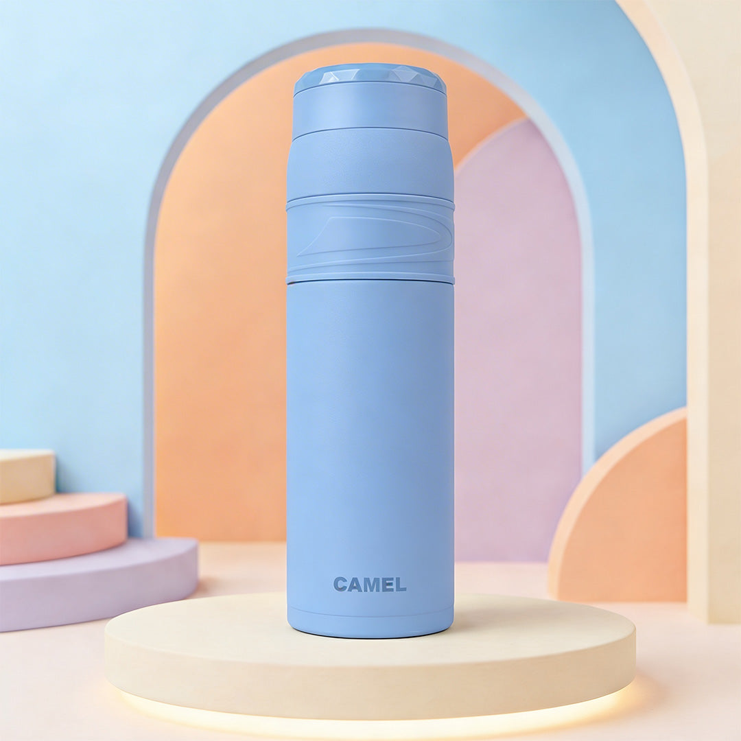 Terra Stainless Steel Vaccum Insulated Water Bottle with Rubber Grip - Sky Blue