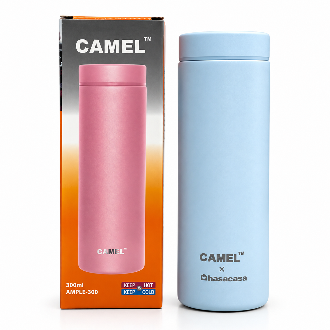 Personalised Ample Pocket Size Mini Vacuum Flask - Light Blue