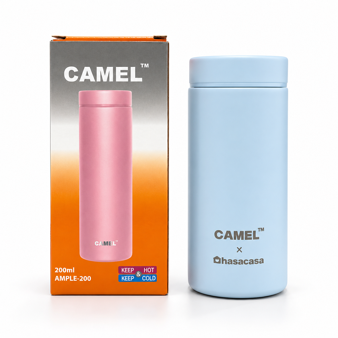 Personalised Ample Pocket Size Mini Vacuum Flask - Light Blue