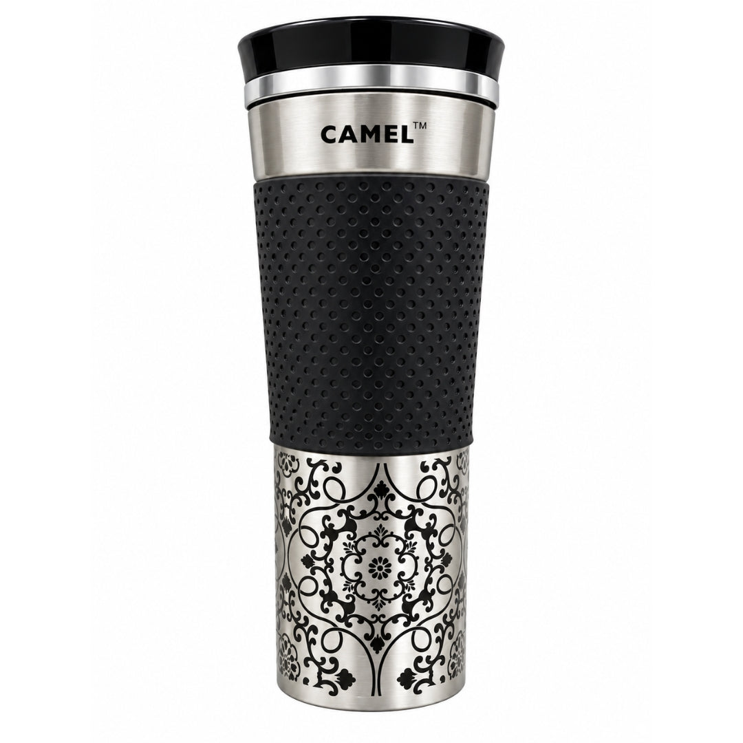 Camel Mahal - Rajasthan Heritage Designer Vacuum Tumbler (Rajwadi Black)