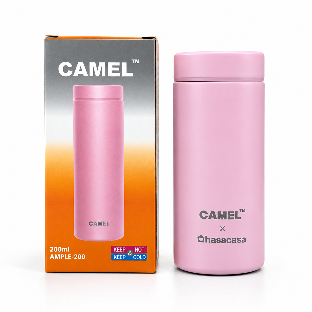 Personalised Ample Pocket Size Mini Vacuum Flask - Light Pink