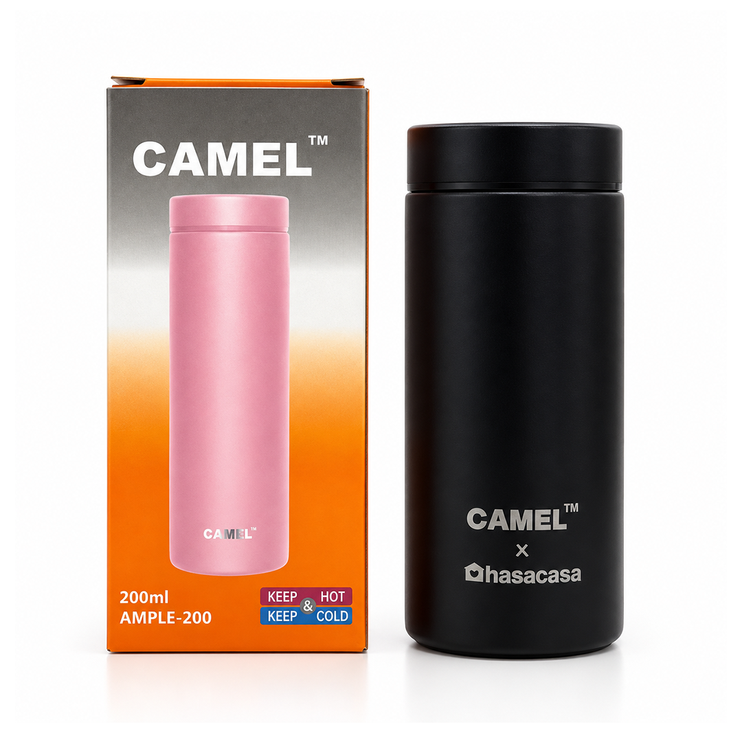 Ample Pocket Size Mini Vacuum Flask - Black