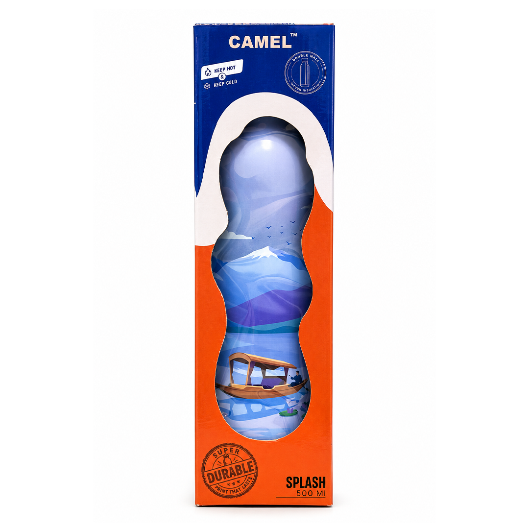 Splash Kashmir’s Tulip Garden UV Printed Vacuum Bottle | 6 Hours Hot & 12 Hours Cold
