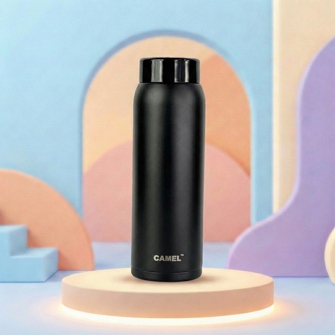 Vibrant Bright Vacuum Bottle - Black