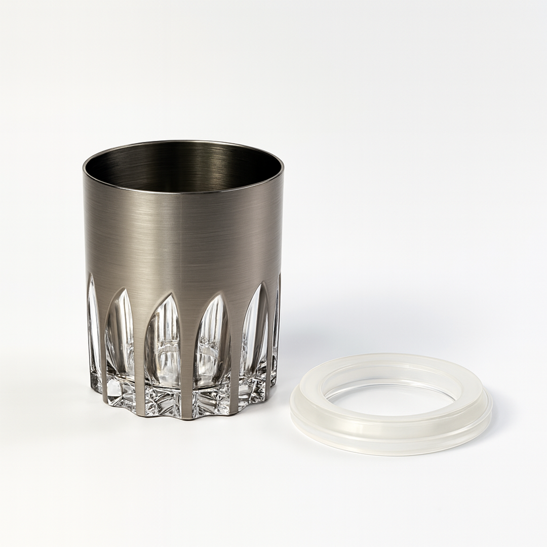4" Diamond Canister with Airtight Lid x Eva