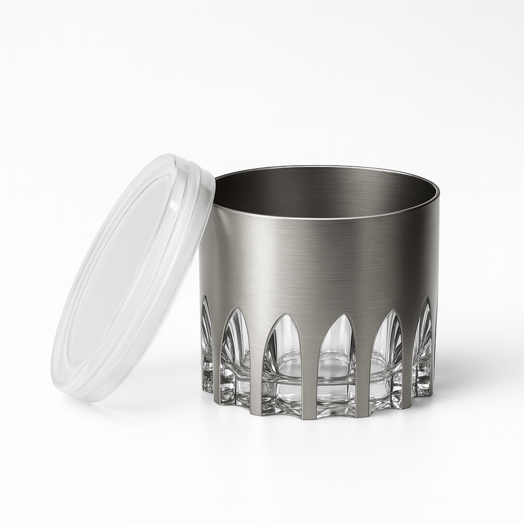 4" Diamond Canister with Airtight Lid x Eva