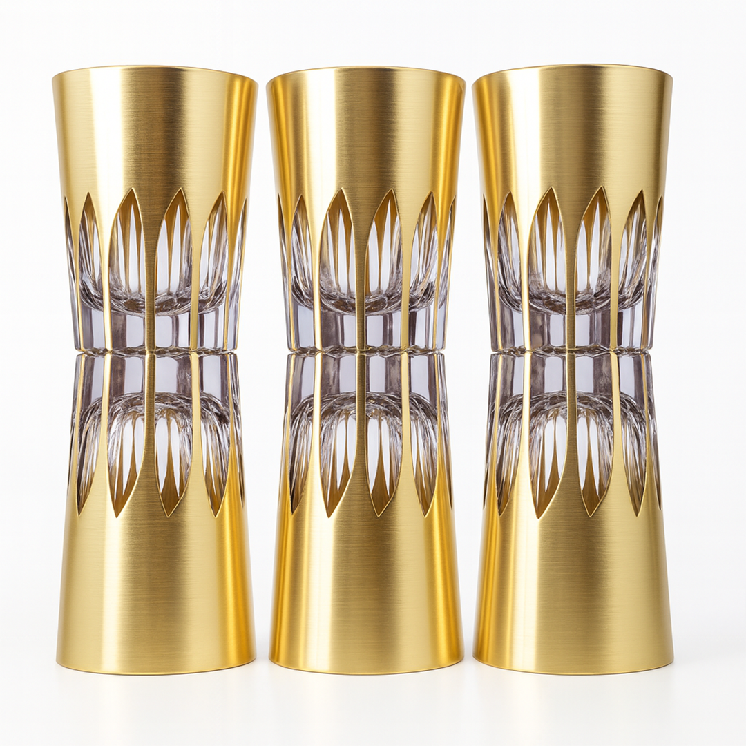 4" Diamond Glass - Set of 6 x Eva