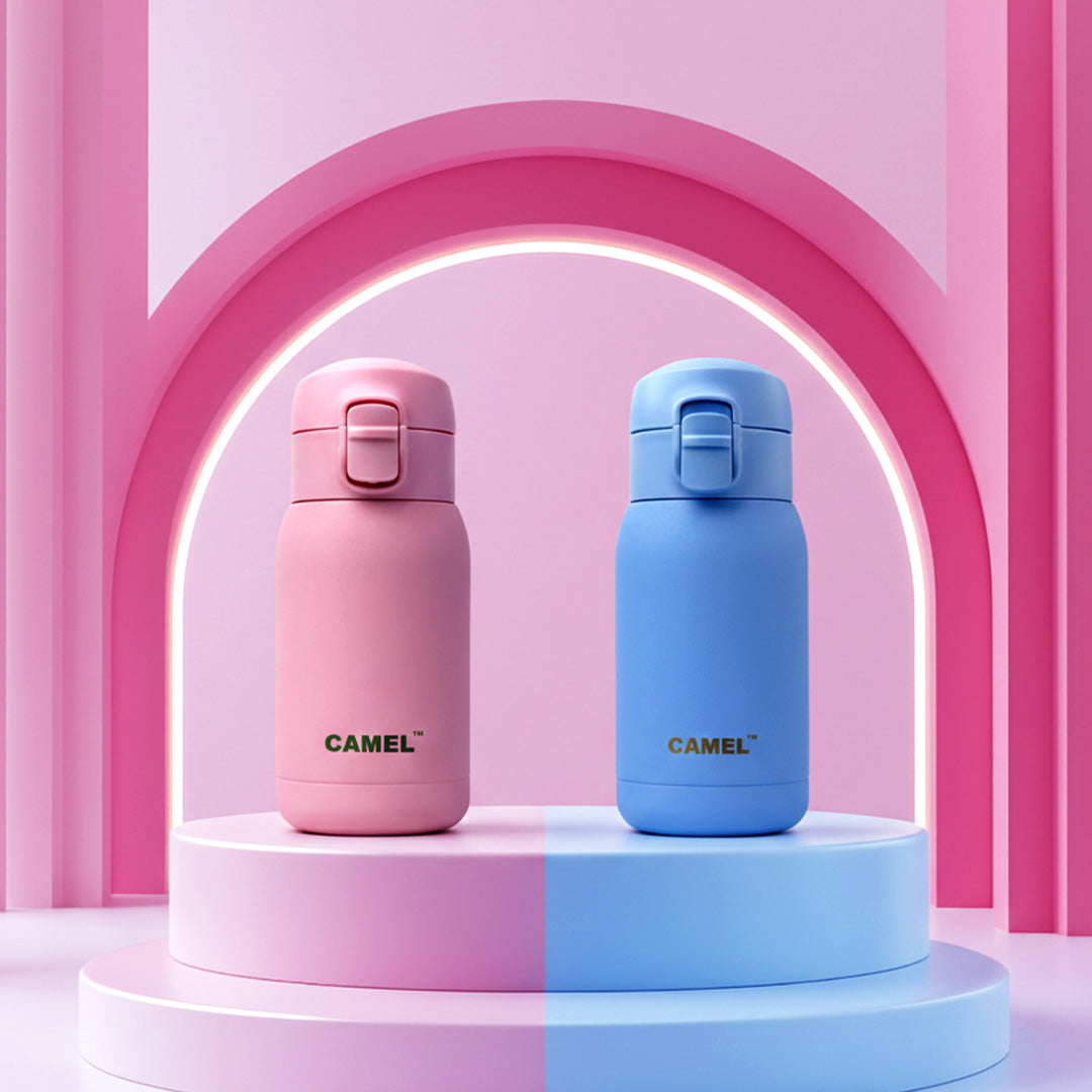 India's Most Smallest - Mojo Hot & Cold 260 ML Mini Vacuum Bottle - Set of 2