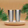 MAGIC GLASS - STEEL (set of 2)