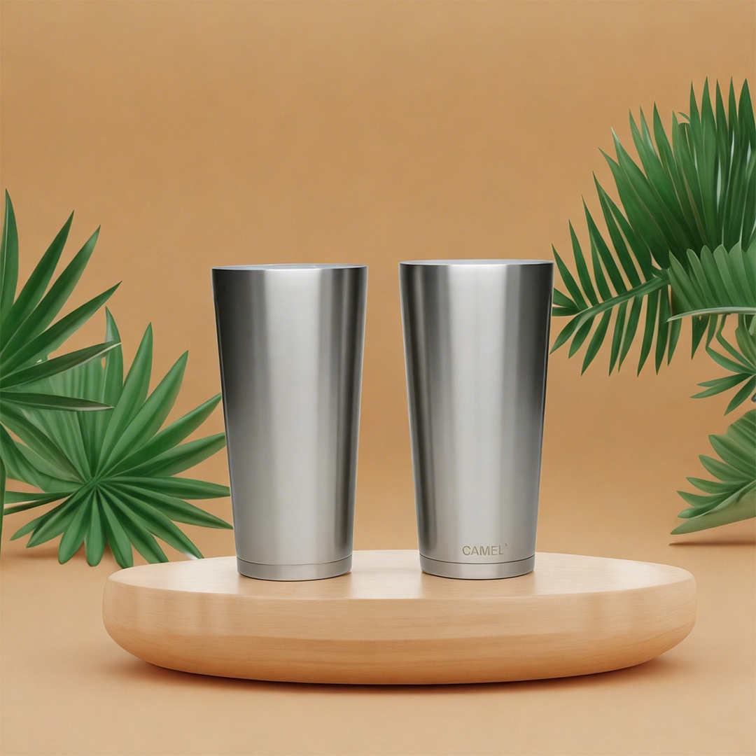 MAGIC GLASS - STEEL (set of 2)