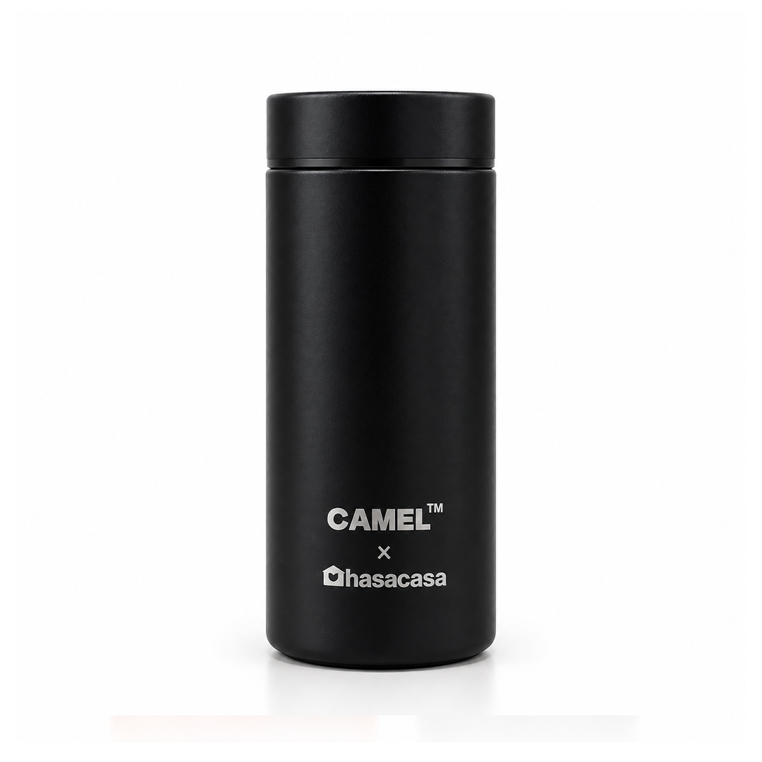 Personalised Ample Pocket Size Mini Vacuum Flask - Black