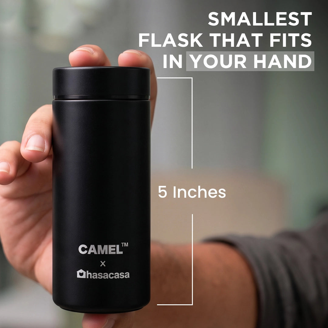 Personalised Ample Pocket Size Mini Vacuum Flask - Set of 2