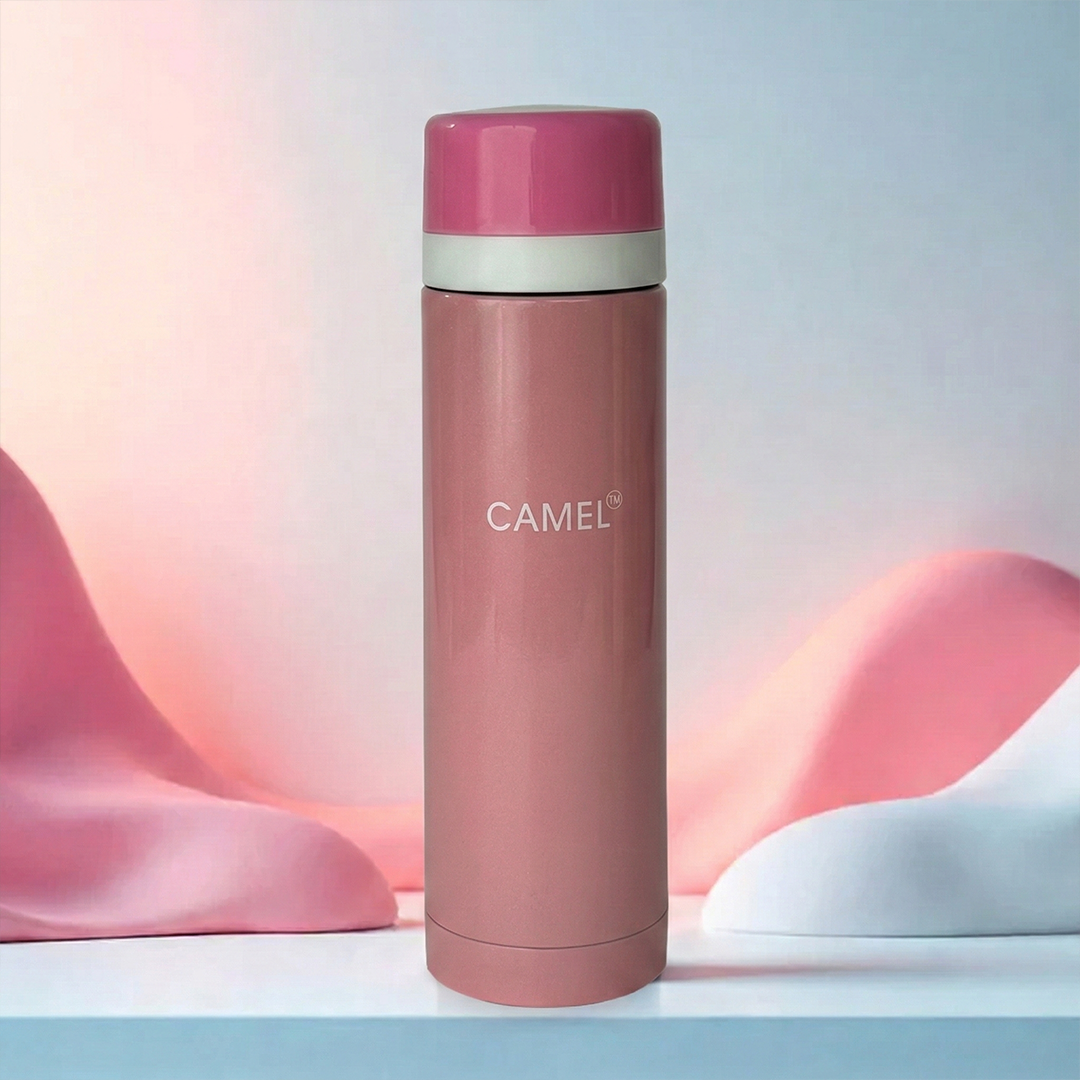 Premium Mini Vacuum Stainlees Steel Thermos - Pink