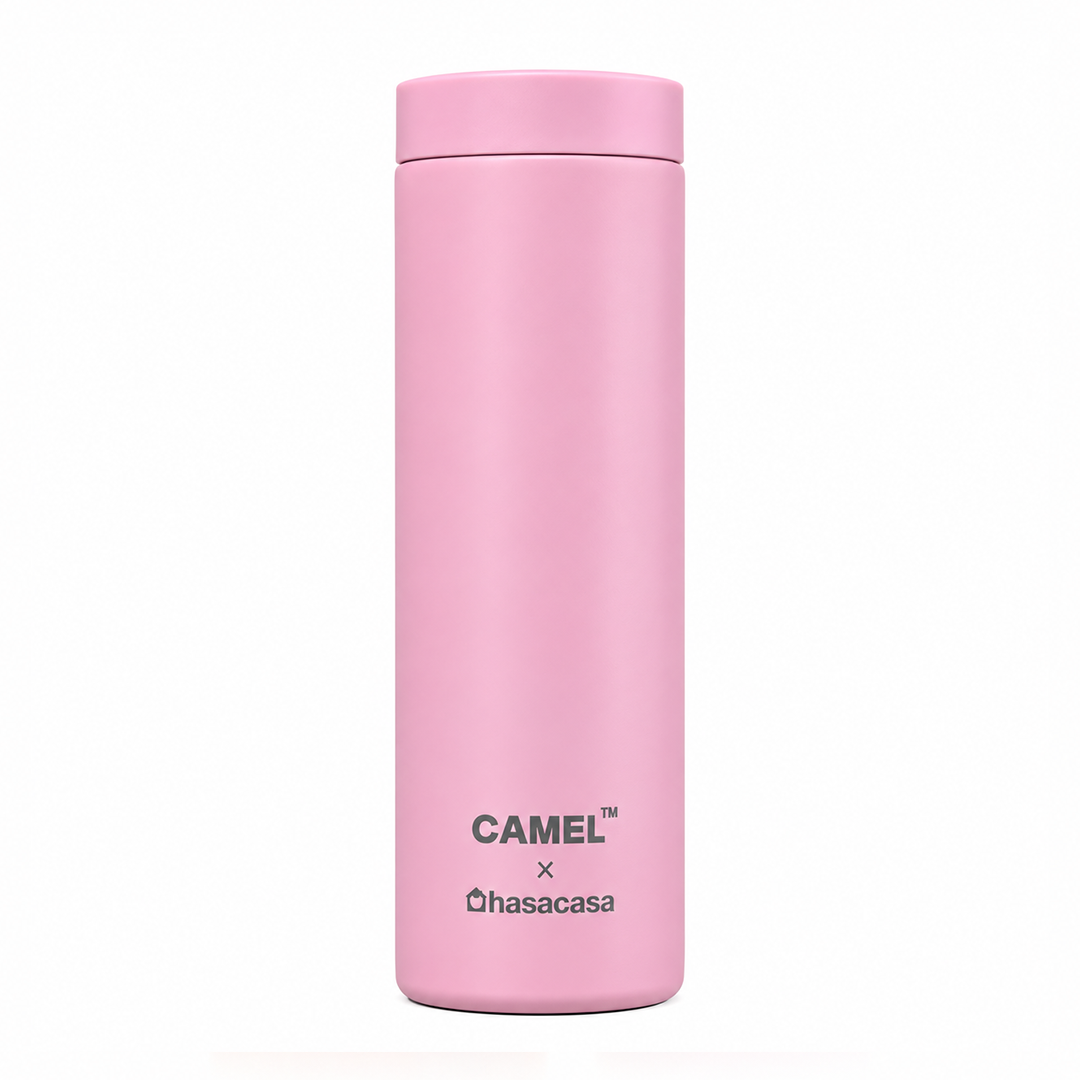 Personalised Ample Pocket Size Mini Vacuum Flask - Light Pink