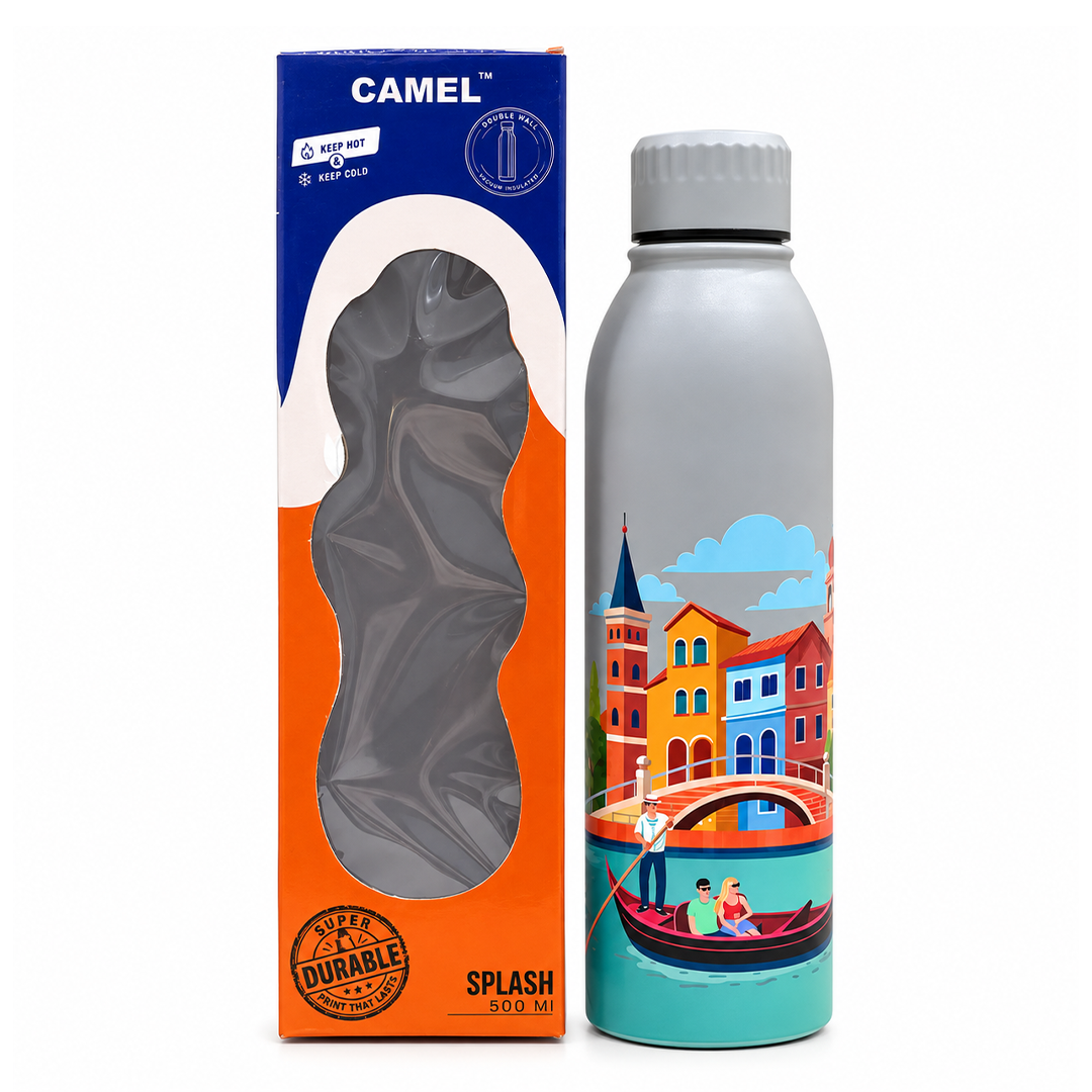 Splash French Riviera Escape UV Printed Vacuum Bottle | 6 Hours Hot & 12 Hours Cold