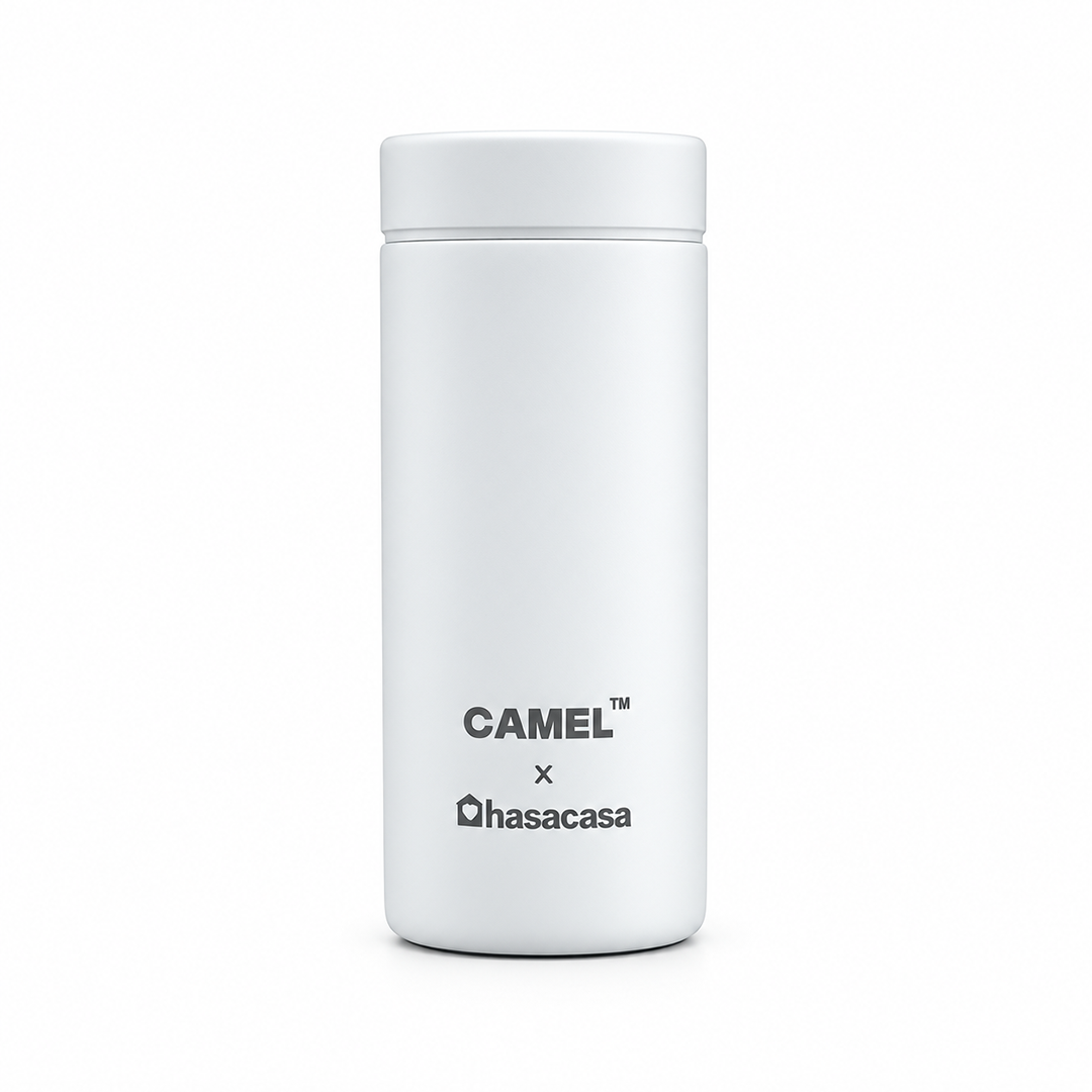 Personalised Ample Pocket Size Mini Vacuum Flask - White