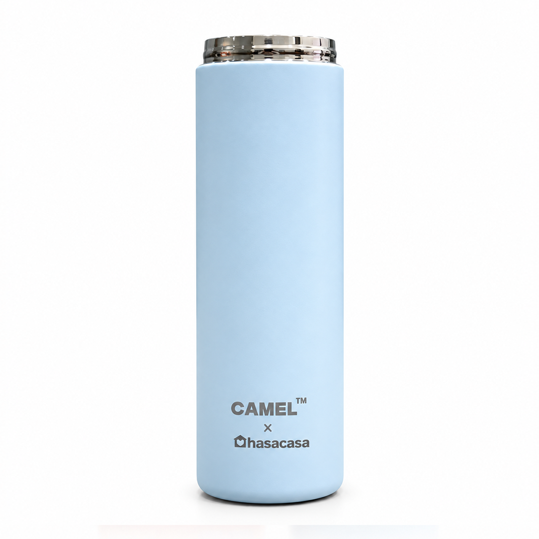 Personalised Ample Pocket Size Mini Vacuum Flask - Light Blue