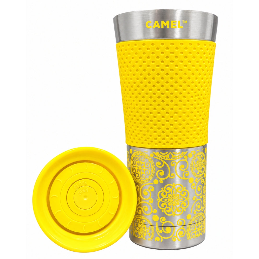 Camel Mahal - Rajasthan Heritage Designer Vacuum Tumbler (Jaisalmer Yellow)