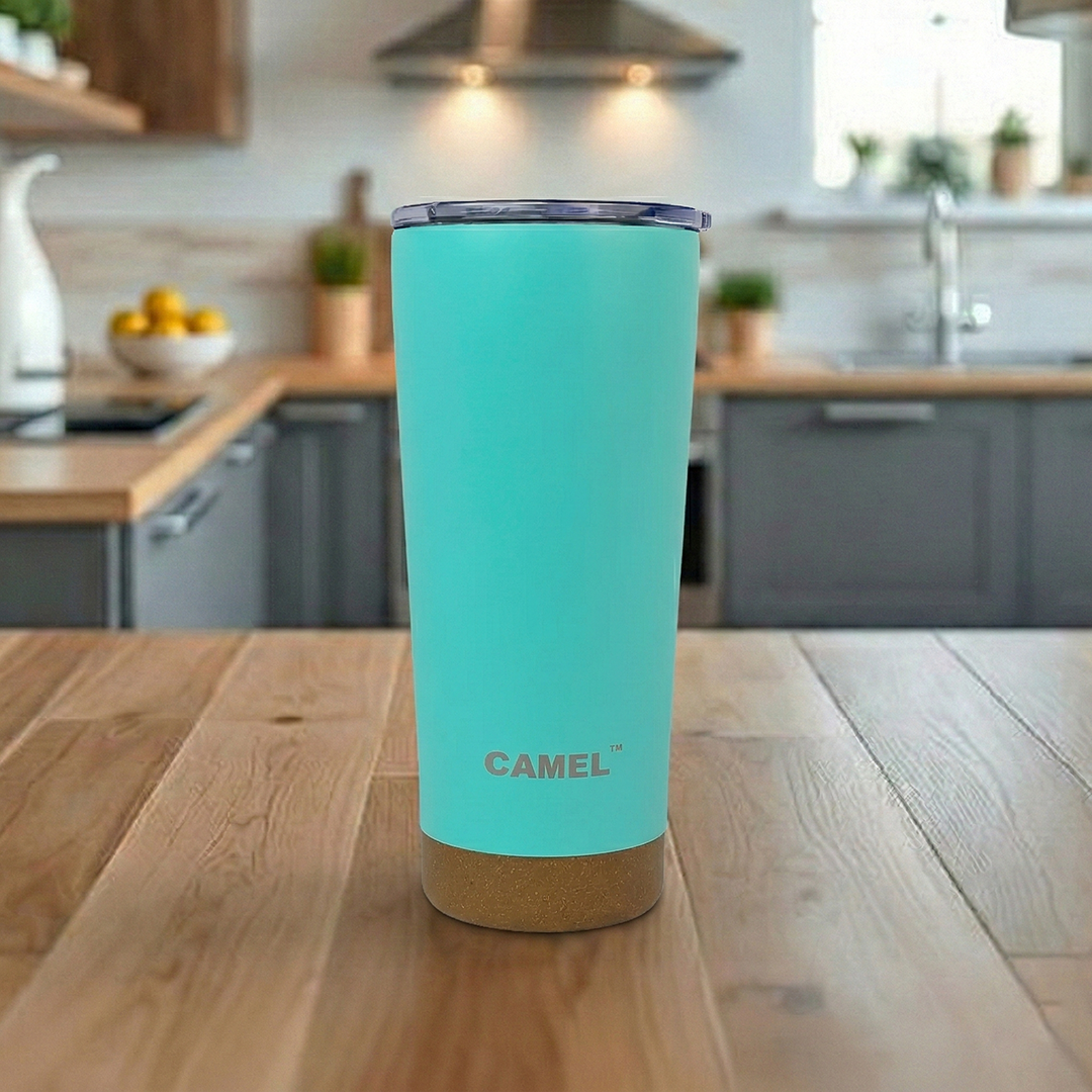 2 IN 1 TRAVEL TUMBLER - CYAN