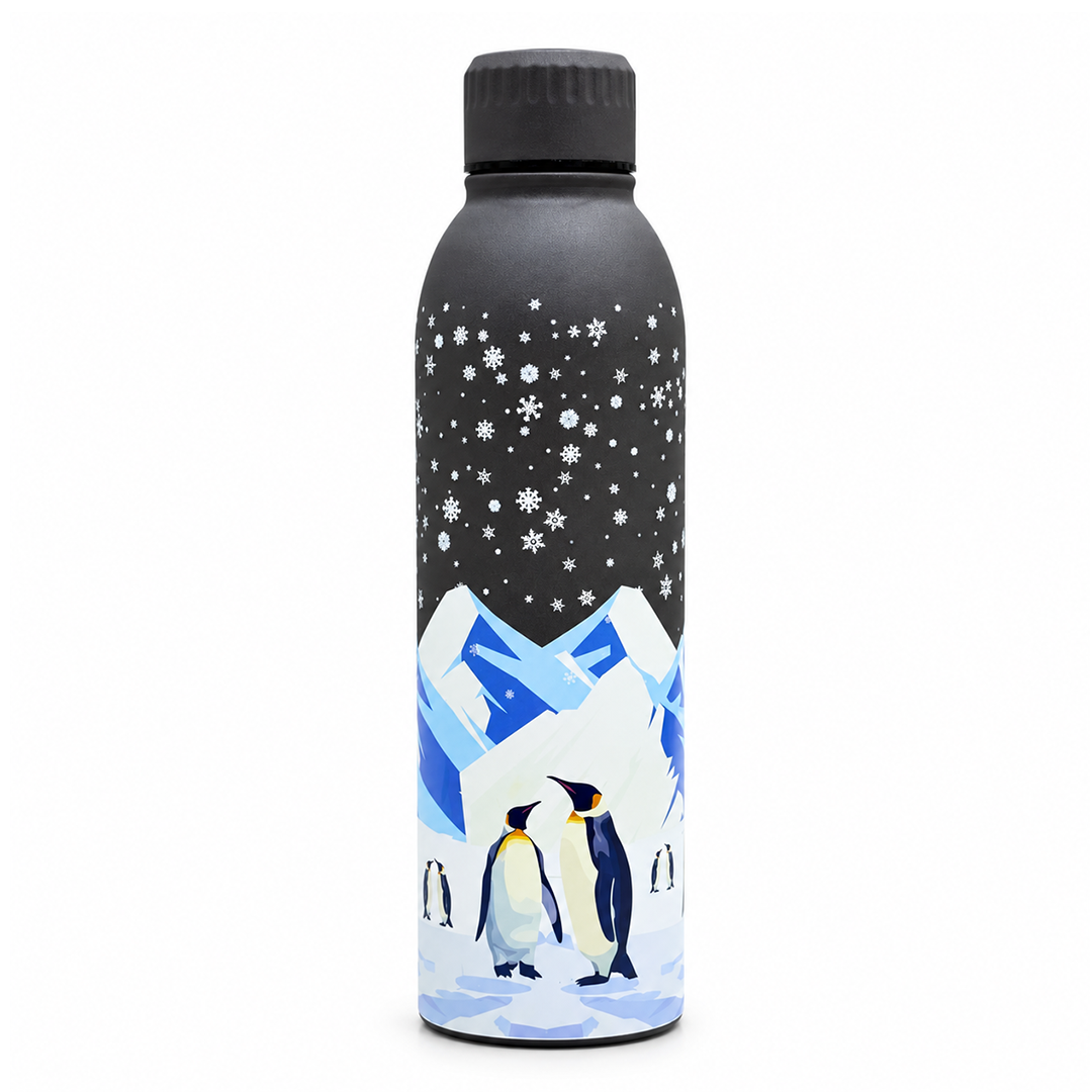 Splash Antarctic Penguin Shores Garden UV Printed Vacuum Bottle | 6 Hours Hot & 12 Hours Cold