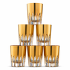 4" Diamond Glass - Set of 6 x Eva - Copper