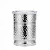 Eva X Camel Classic Multipurpose Vintage Hammered Jar with Airtight Lid - Silver