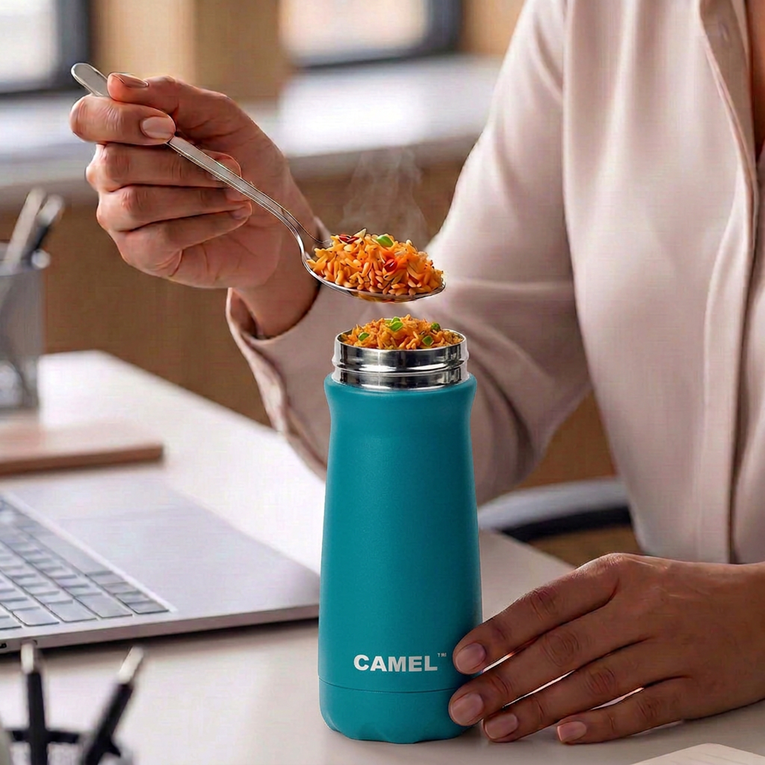 Bliss Double Wall Vacuum Food Jar (Teal) - India's Bestselling Vacuum Food Jar  | Hot Food Upto 6+ Hours