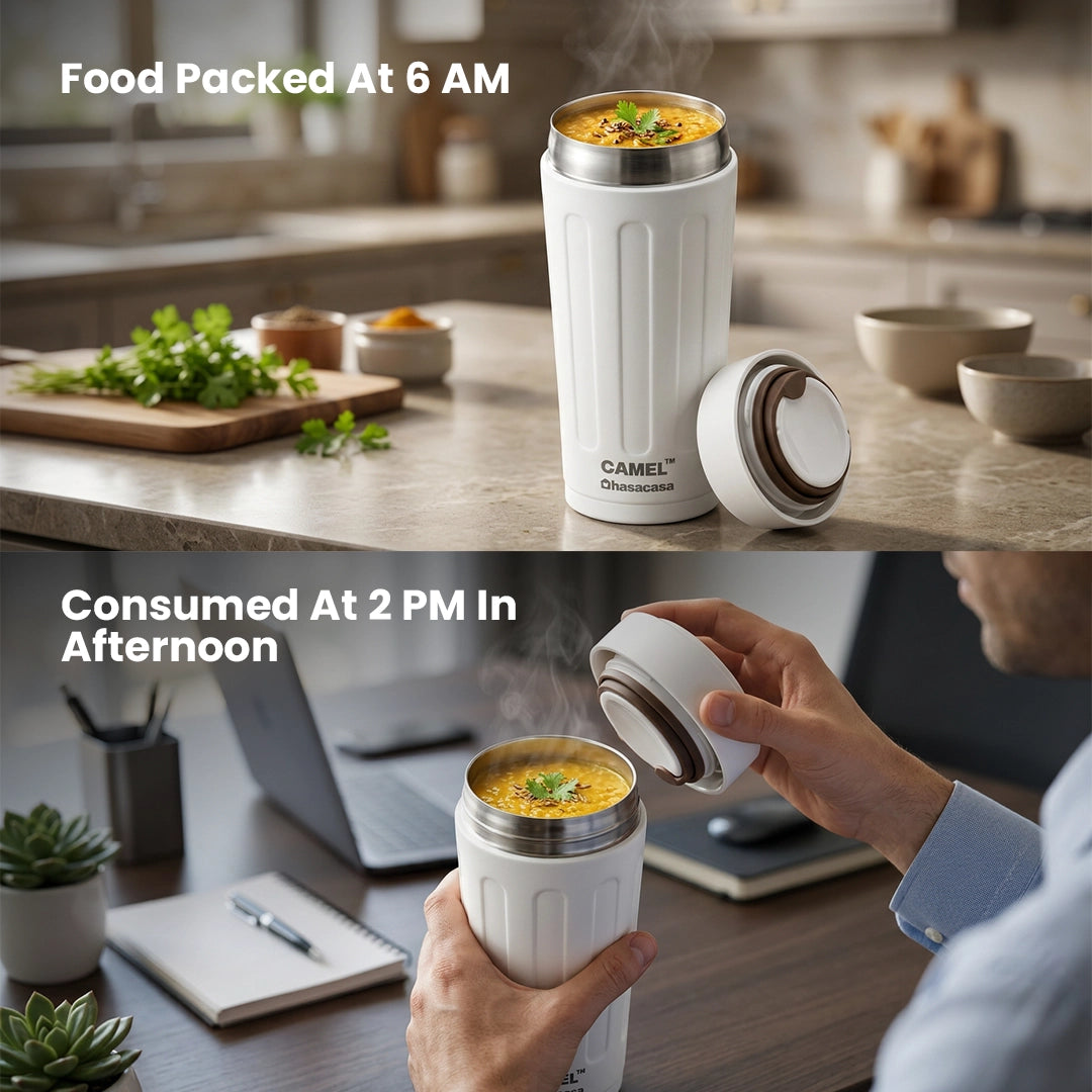 Milo Vacuum Food Jar Combo | 340ml + 340ml | 6 Hours Hot 12 Hours Cold - Set of 2