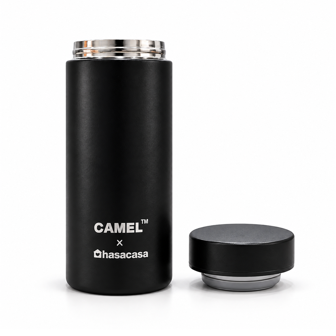 Ample Pocket Size Mini Vacuum Flask - Black