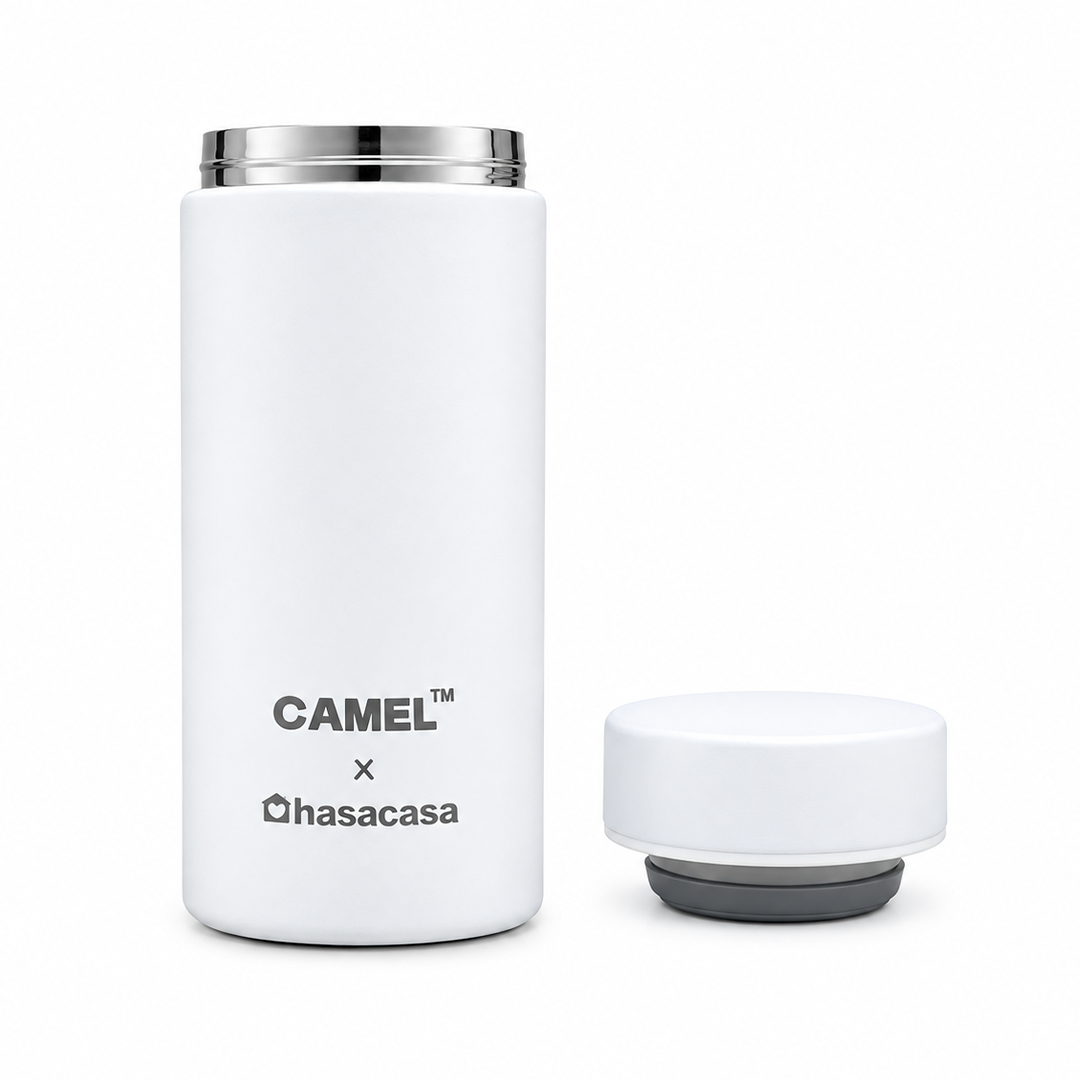 Ample Pocket Size Mini Vacuum Flask - White