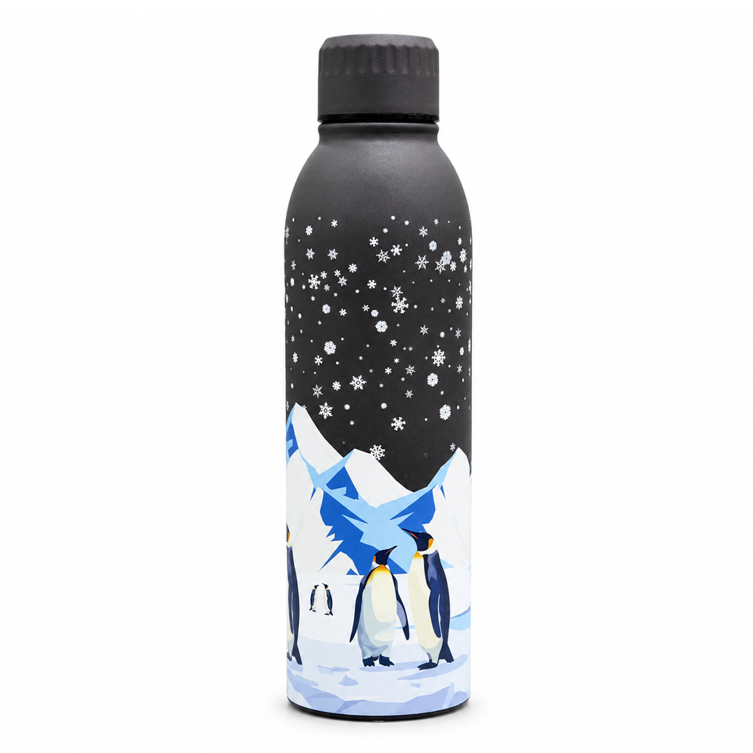 Splash Antarctic Penguin Shores Garden UV Printed Vacuum Bottle | 6 Hours Hot & 12 Hours Cold