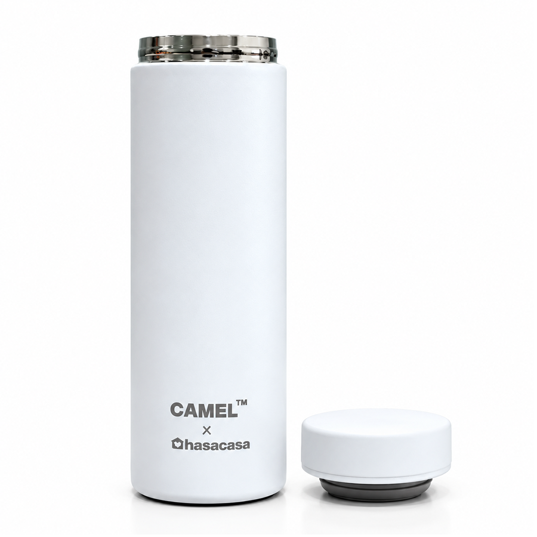 Ample Pocket Size Mini Vacuum Flask - White