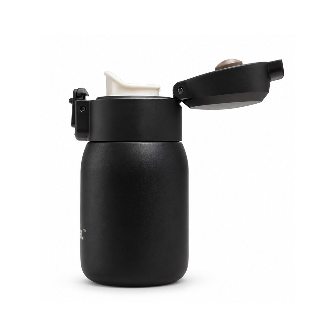 India's Most Smallest - Mojo Hot & Cold 180 ML Mini Vacuum Bottle - Black