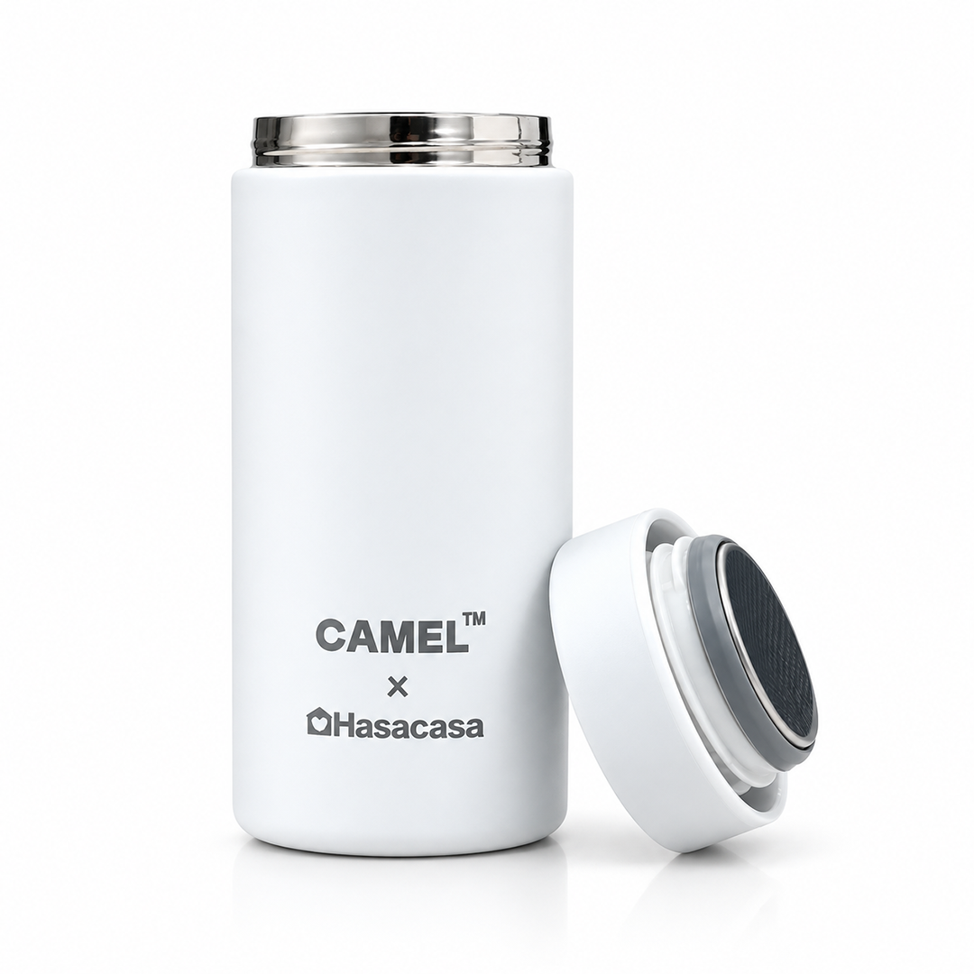 Ample Pocket Size Mini Vacuum Flask - White