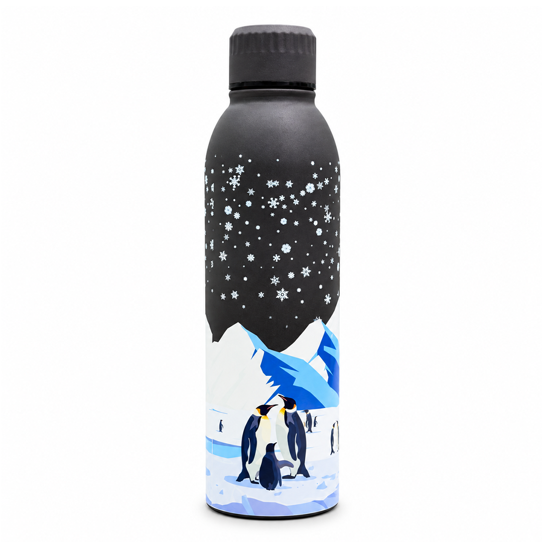Splash Antarctic Penguin Shores Garden UV Printed Vacuum Bottle | 6 Hours Hot & 12 Hours Cold