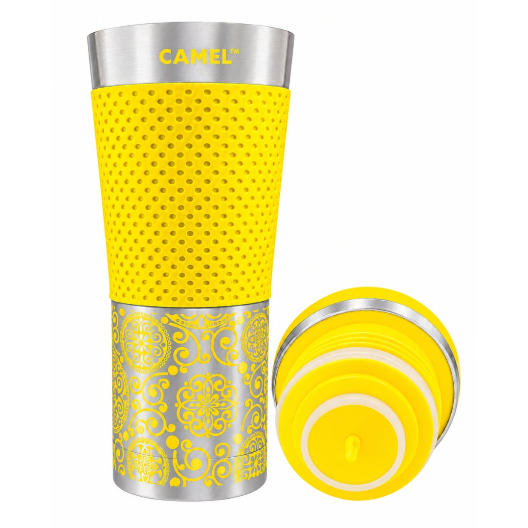 Camel Mahal - Rajasthan Heritage Designer Vacuum Tumbler (Jaisalmer Yellow)