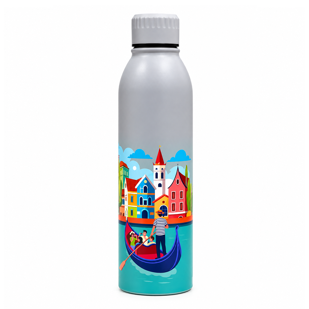 Splash French Riviera Escape UV Printed Vacuum Bottle | 6 Hours Hot & 12 Hours Cold
