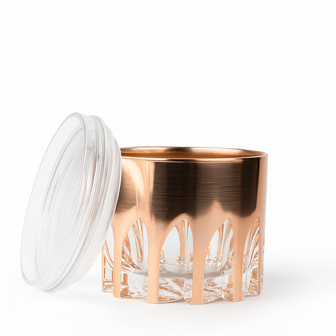 4" Diamond Canister with Airtight Lid x Eva - Rose Gold