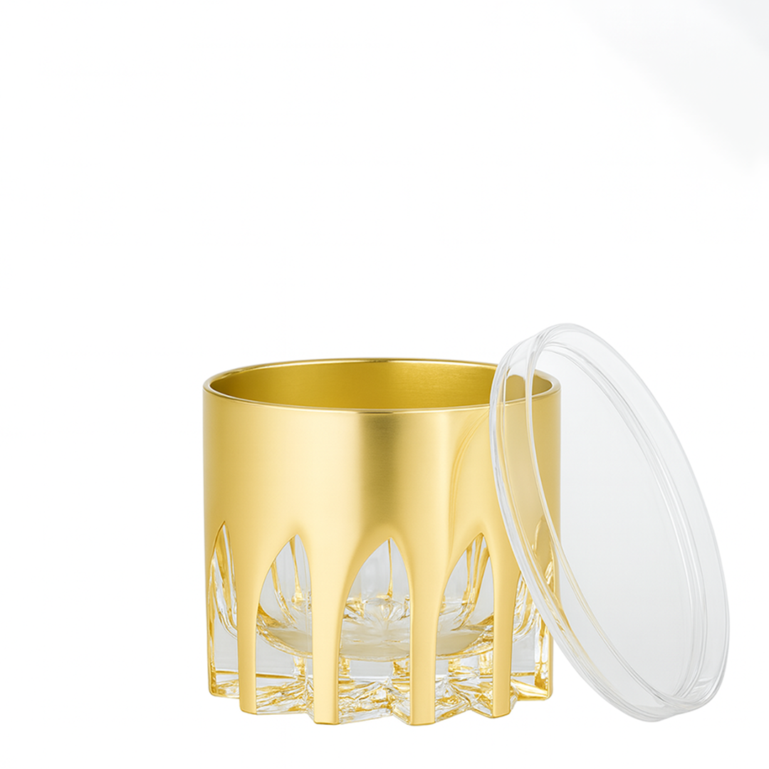 4" Diamond Canister with Airtight Lid x Eva - Golden