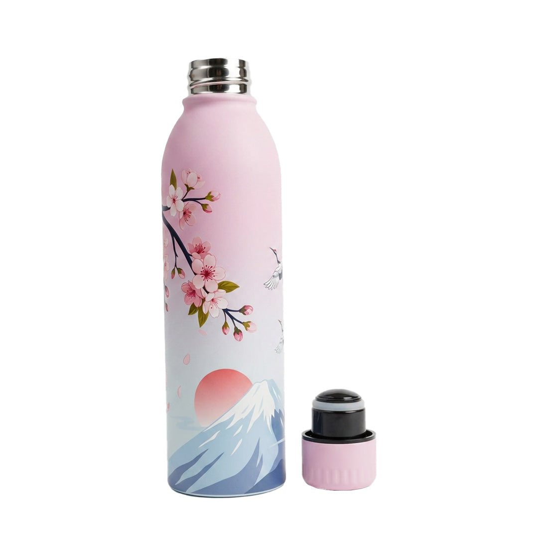 Splash Japan Cherry Blossom UV Printed Vacuum Bottle