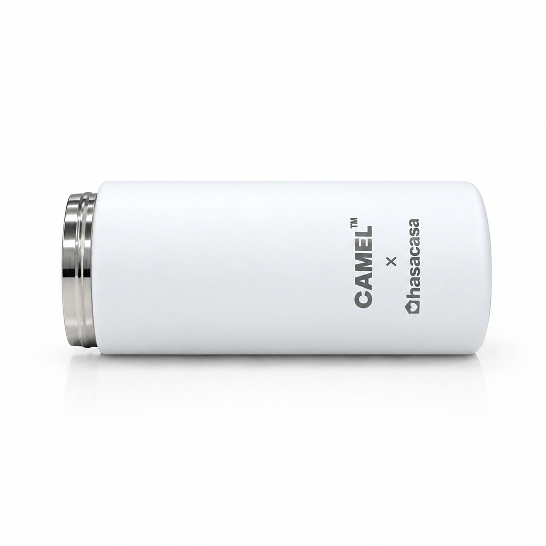 Ample Pocket Size Mini Vacuum Flask - White